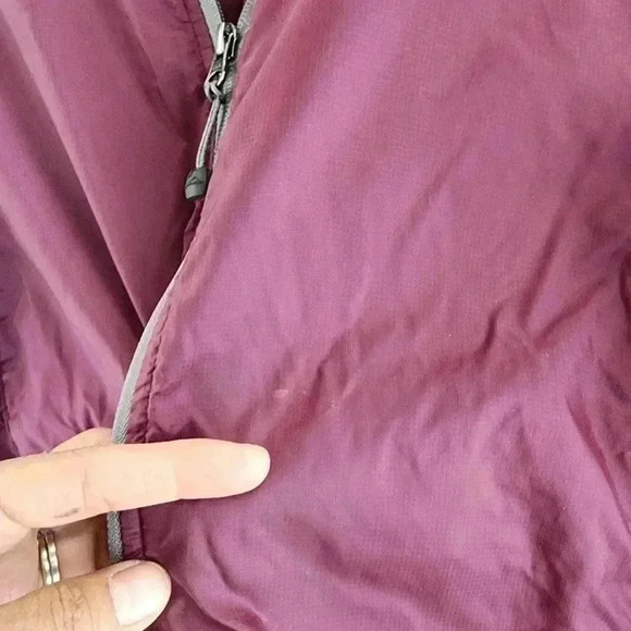 Eddie Bauer Red burgundy Full Zip Hoodie Windbreaker Women's L - Picture 5 of 10